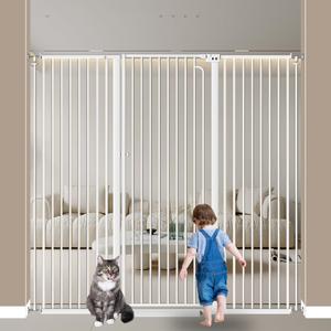 57" Extra Tall Cat Gate for Doorway,57.5"-62.2" Width, Extra Tall Baby Gate Tall Dog Gate Wide Baby Gate Safety,Narrow Auto-Close for Indoor Stairs, Doorways, and Kitchen