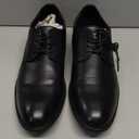 Men's Oxford Formal Dress Shoes Comfortable Classic Business Lace Up Derby Plain Toe (11, Black-20712)