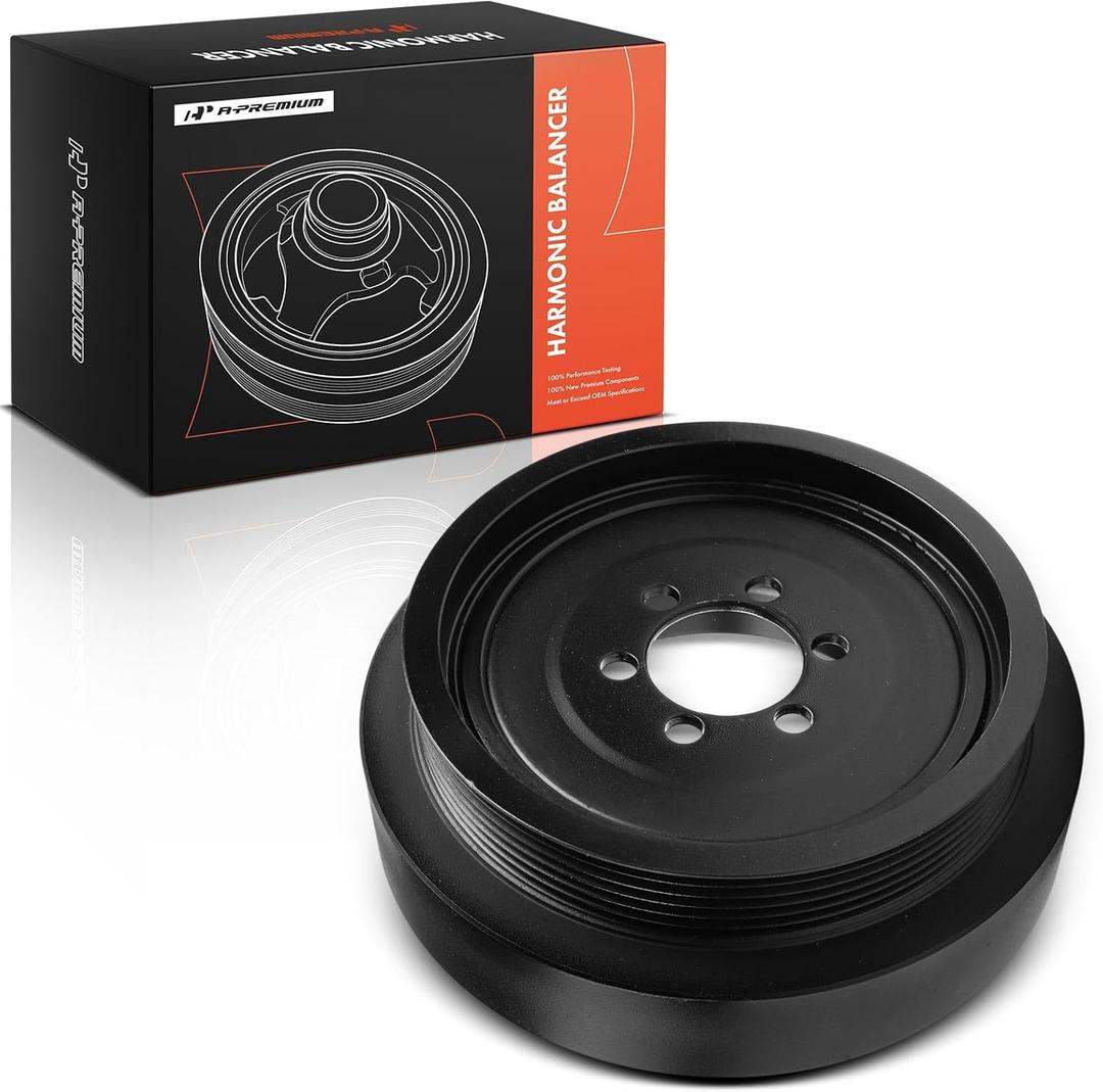 A-Premium Engine Harmonic Balancer Pulley - DOHC 3.0L - Compatible with BMW Cars - 06-13 - X5, 128i, 130i, 325i, 325Xi, 328i, 328Xi, 328i 528i xDrive, 330i, 330Xi, 525i, 525Xi, 530i, 530Xi, Z4