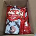Milk-Bone Trail Mix, Crunchy & Chewy Dog Treats, 6 Bags 9-oz. bags, made with real beef & sweet potato, bite sized dog treats in a mix of fun shapes and textures, BBD: 04/10/2027