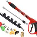 Tool Daily Deluxe Pressure Washer Gun, with Replacement Wand Extension, 5 Nozzle Tips, M22 Fitting, 40 Inch, 5000 PSI