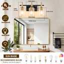 Asnxcju 3-Light Black and Gold Bathroom Light Fixtures, Vanity Lights for Bathroom with Textured Glass Shade, Modern Vanity Wall Lighting Over Mirror, Vintage Wall Lamp for Living Room Cabinet Hallway