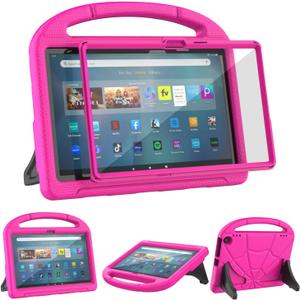 Kids Case for 11in Tablets, Not Suitable for Onn Sony 11 inch Tablets -Lightweight Shockproof Kids Friendly Case with Screen Protector Handle Stand -Pink