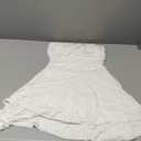 Women's Summer Off Shoulder Mini Dresses 2025 Ruffle A Line Cocktail Party Knit Dress, White, Size S