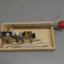 Nut Cracker Heavy Duty Walnut Cracker with Wooden Base Adjustable Nut Tongs Manual Nut Crackers for All Nuts Nut Cracker Tool for Walnut Pecan Macadamia Hazelnuts Chestnut and More-4 Picks Included