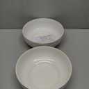 DOWAN Serving Bowls, 9.5" Large Salad Bowls for Entertaining, Side Dishes, Pho, Pasta, Centerpiece Bowls for Dinner Parties, Kitchen Decor, Microwave & Dishwasher Safe, White