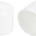 uxcell 4pcs 58mm(2 1/4") Rubber End Caps, Round Vinyl Plug Insert Plastic End Caps for Tubing, Fence, Pipe Post, Furniture, Railing, White