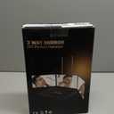 JUSRON 360 Viewing Angle Self Hair Cutting Mirror, Clear Anti-Fog HD Glass (Black Without LED Without Accessories)