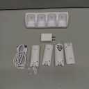 DTianSir 4 in 1 Wii Remote Charger,Charging Station with 4 Pack 2800mAh Rechargeable Battery,Plugs,USB Cable for Wii/Wii U Remote Controller(Not Include Controllers) (White)