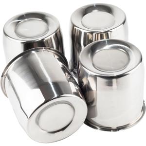 4Pcs 5.15" Push Through Wheel Center Caps Stainless Trailer Hub Cap for Truck SUV RV Wheel Rim (Fit 5.15" Bore 4.92" H Chrome)