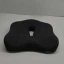 Memory Foam Seat Chair Cushion for Relieves Back Sciatica Pain Tailbone Pain Coccyx Degenerating Disc Orthopedic Osteoarthritis Prostate Cushion Low Back Pain Cushion Hip Shaping (Dark Gray)