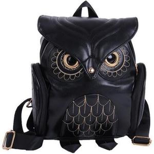 WYSBAOSHU Fashion Owl Backpack Women Pu Leather Mini Bag
