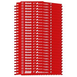 25 Pack 6 Inch 6/12 TPI Stud and Nail Bi-Metal Reciprocating Sawzall Blades  Ideal for Cutting Nail-Embedded Wood, Metal, PVC, and More  Universal Fit with Storage Case