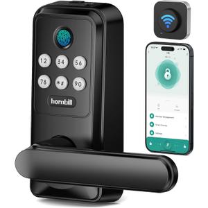 Hornbill Keyless Entry WiFi Smart Lock, Hornbill Fingerprint Smart Deadbolt with App Control, Compatible with Alexa, Touchscreen Keypad Door Lock with Auto-Lock for Rentals Home