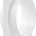 6" Inch Duct Connector Flange - Plastic Straight Pipe Flange for Heating Cooling - Inlet Outlet Ventilation System - Ducting Coupling Wall Plate - Assembly Joint (150mm)