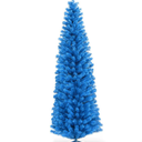 6 Feet Unlit Artificial Christmas Halloween Pencil Tree with Metal Stand