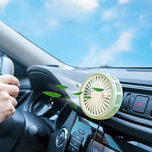 Car Fan USB Powered - Powerful 3 Speed, Portable Cooling Clip Fans for Car Vent, Quiet Brushless Motor, with LED Color Lights 360º Rotatable Portable Fan for Car Vehicle,Van,Truck,SUV,RV (Green)
