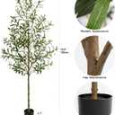 Fake Olive Tree - 6FT Fake Plants Indoor with Pot, Artificial Tree with Natural Olive Branches and Realistic Leaves, Silk Faux Trees for Modern Home Living Room Office Decor