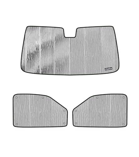 Pigenius Windshield & Side Sunshade for Toyota Sienna (2011-2020) | Thick Foam Armor Custom Fit Full Vehicle Set (8-Piece)