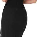 BORIFLORS Women's Sexy Ruched Bodycon Midi Dresses Square Neck Sleeveless Ruffle Hem Club Party Tank Dress (Black, S)