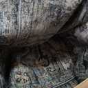 6x9 Area Rugs for Living Room: Washable Bedroom Rug Boho Vintage Rugs Stain Resistant Non Slip Low Pile Soft Lightweight Carpet for Kitchen Dining Room Farmhouse Nursery Kids Room (Black and Green)