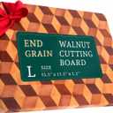 End Grain Wooden Cutting Board for Kitchen 15.5"x 11.5" - Walnut Hardwood Chopping Block with Non Slip Grips - Ideal for Charcuterie & Meat Butcher - Handmade 3D Design Wood (1.1'' Thick, Large)