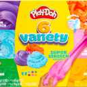 Play-Doh Scented Slime Variety Pack, 6-Pack Variety, Super Stretch, Foam, Butter & Cloud Slime (Strawberry, Grape, Cotton Candy, Blue Raspberry, Watermelon, Citrus Scented), Gifts and Party Favors