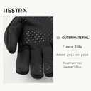 Hestra Windshield Liner | 5 Finger Liner for Skiing, Hiking, Snowboarding, Running & Everyday Use (Black)
