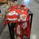 Dintszyayue Christmas Duvet Cover Set Queen Size,3 Pieces Patchwork Bedding Set Red and Green Christmas Elk Snowflake Printed Duvet Soft Microfiber Duvet Comforter Covers with Zipper Closure (Queen 90"x90")