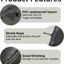 13inch Kamado Grill Cover fit for mini Big Green Egg, kamado Joe and More, Heavy Duty, Waterproof, dust-Proof Cover, 17.5 Dia*23.5 H
