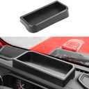 JWWY Dashboard Storage Tray Organizer for 2024-2026+ Jeep Wrangler JL & Gladiator JT, Center Console Storage Box Interior Accessories, Black, 1PC