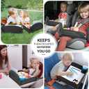 COOLBEBE Kids Travel Tray for Toddler Car Seat, Travel Tray for Airplane, Toddler Car Seat Lap Tray, Carseat Table Tray for Kids Travel Activities (Black -2PCS)