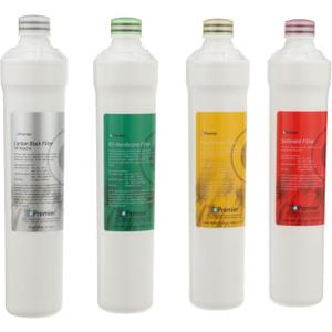 Watts Premier RO Pure Plus 4-Pack Filtration Kit for 4 Stage Pure Plus/Zero Pure Plus Reverse Osmosis System, Push Button Water Filter Replacement, Sediment Filter, Carbon Pre-Filter, VOC, Membrane