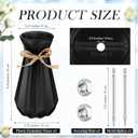 Qinyoung 2 Pcs Cemetery Vase for Grave with Metal Spikes Headstones Memorial Flower Holder Durable Plastic Grave Vases Outdoor Cemetery Decoration for Memorial Gifts Loss of Loved One(Black) 9''