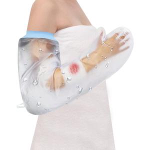 CureSquad Cast Covers for Shower Arm, Waterproof Cast Cover Arm Adult, Soft Comfortable Cast Protector for Shower, Reusable Elastic Cast Bag for Bandage, Wound Care Supplies, After Surgery Gifts, Long Arm