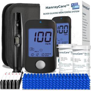 TD-4125 Superior to Most Blood Glucose Monitor Kit-No Coding, 100 Test Strips &Lancets, Accurate&Easy to Use, Larger Backlight Screen, Patented 2+2 Bio-Tech,Diabetes Testing Kit for Seniors