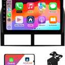 2+32G 9 Inch Android 12 Double Din Car Stereo for Jeep Grand Cherokee 1999-2004 Touchscreen Radio Built-in Wireless Carplay/Android Auto/GPS/Bluetooth/FM/AUX-in/Steering Wheel Controls/Backup Camera