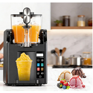 Small Commercial Beverage Machine, 1.8L Smart Slushie Machine with LED Display, 4 Preset Programs & Self-Cleaning Mode, No Ice Needed, for Restaurants, Beverage Shops, Food Trucks