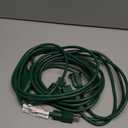 DEWENWILS 25Ft Outdoor Extension Cord Multiple Outlets, Evenly Spaced 3 Outlets Plugs with Safety Cover, 16/3 SJTW Weatherproof Wire for Outdoor String Lights and Holiday Decorations (Green)