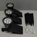 InnoGear Solar Lights Outdoor Lighting Waterproof Landscape Spotlights Uplighting for Outside Flag Garden Trees Yard Pathway Wall Auto On/Off, Pack of 3 (Cool White)