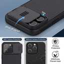 Nillkin for iPhone 14 Pro case, CamShield Pro 14 Pro Case with Slide Camera Cover, Back Cover Compatible with iPhone 14 Pro 5g case 6.1'' (Black)