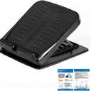 StrongTek Plastic Calf Stretch Board, Slant Board for Calf Stretching, 5-Level Adjustable Incline Board, Enhanced Ankle Flexibility, Targeted Physical Therapy, Durable with Non-Slip Surface (Black)