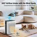 Air Purifiers for Home Large Room up to 1015Ft - HEPA Air Purifier for Bedroom with Washable Pre Filters & AHAM Verified - 20 dB Air Cleaner for Pets Dander, Allergies, Dust, Smoke, Pollen, JF280