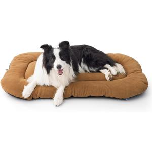 Bedsure Washable Dog Crate Pad for Extra Large Dogs, Anti-Slip Puppy Kennel Dog Bed for Crate - Ultra Soft Fleece Flat Thin Pet Mat (Not Chew Proof), Brown XL 41"x27"