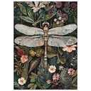 Decorative Light Switch Cover Plate Vintage Dragonfly Flowers Wall 1 Toggle Wall Plate Electrical Outlet Covers Decorate Switch Plate Cover for Home Farmhouse Decor