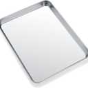 Baking Sheets for Oven, Stainless Steel Cookie Sheet Baking Pan Toaster Oven Tray 10 x 8 x 1 Inch, Easy Clean & Non-stick & Dishwasher Safe