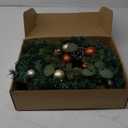 WANNA-CUL Pre-Lit 6 ft/ 72 Inch Christmas Garland with Lights Decoration for Mantle with Copper Gold Christmas Ball Ornaments, Battery Operated 30 LED Lights