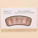 Hkanlre French Press on Nails Medium Fake Pink Bow Nails Tips Full Cover False Almond Nails for Women and Girls 24PCS