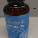 BioEmblem Triple Magnesium Complex | 300mg of Magnesium Glycinate, Malate, & Citrate for Muscles, Nerves, & Energy | High Absorption | Vegan, Non-GMO (180 Capsules), Expiry: 02/2029