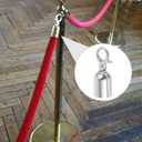 DOITOOL 4PCS Rope End Stopper Cord End Caps with Hook,Lobster Claw Clasps,Cord End Caps Barrier Rope End Hooks for Crowd Control Queue Divider (7.6x2.8cmx4pcs)